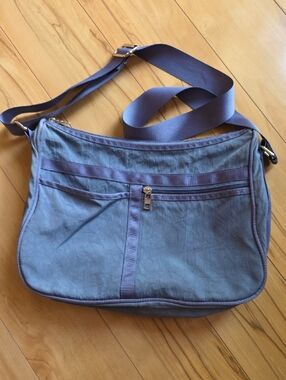 GAL Nylon Crossbody Bag Purse with Adjustable Shoulder Strap Slate Blue